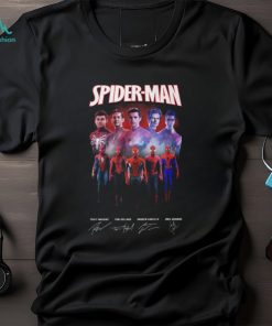 Spider Man Tobey Maguire, Tom Holland, Andrew Garfield And Jake Johnson T Shirt