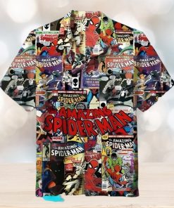 Spiderman Hawaiian Shirt Men, Superhero Short Sleeve Hawaiian Aloha Shirt