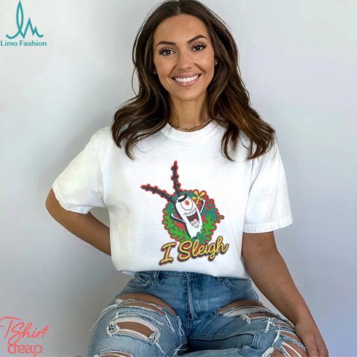 SpongeBob SquarePants I Sleigh Womens Grey Marl Short Sleeved T Shirt