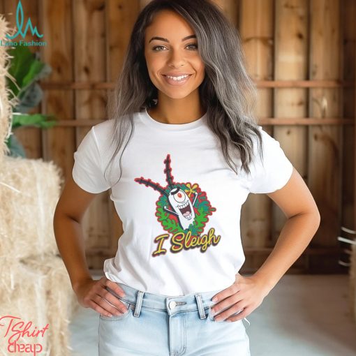 SpongeBob SquarePants I Sleigh Womens Grey Marl Short Sleeved T Shirt