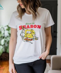Spongebob SquarePants Adults Absorb The Season Christmas White T Shirt
