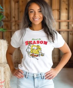 Spongebob SquarePants Adults Absorb The Season Christmas White T Shirt