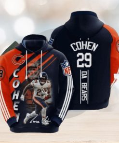Sports American Football Nfl Chicago Bears Tarik Cohen Usa 988 Hoodie 3D Sweatshirt Tshirt Football Gift