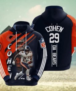 Sports American Football Nfl Chicago Bears Tarik Cohen Usa 988 Hoodie 3D Sweatshirt Tshirt Football Gift