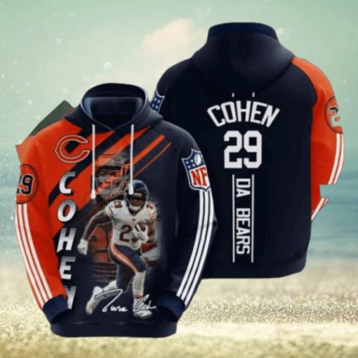 Sports American Football Nfl Chicago Bears Tarik Cohen Usa 988 Hoodie 3D Sweatshirt Tshirt Football Gift