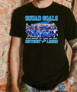 Squad goals Detroit Lions Reynolds Montgomery Goff St Brown signatures shirt