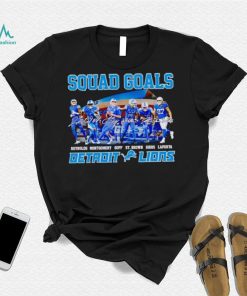Squad goals Detroit Lions Reynolds Montgomery Goff St Brown signatures shirt
