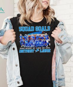 Squad goals Detroit Lions Reynolds Montgomery Goff St Brown signatures shirt