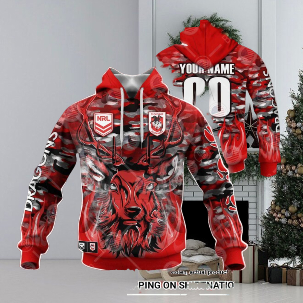 St. George Illawarra Dragons Deer Hunting Hoodie St. George Illawarra Dragons Deer Hunting Hoodie