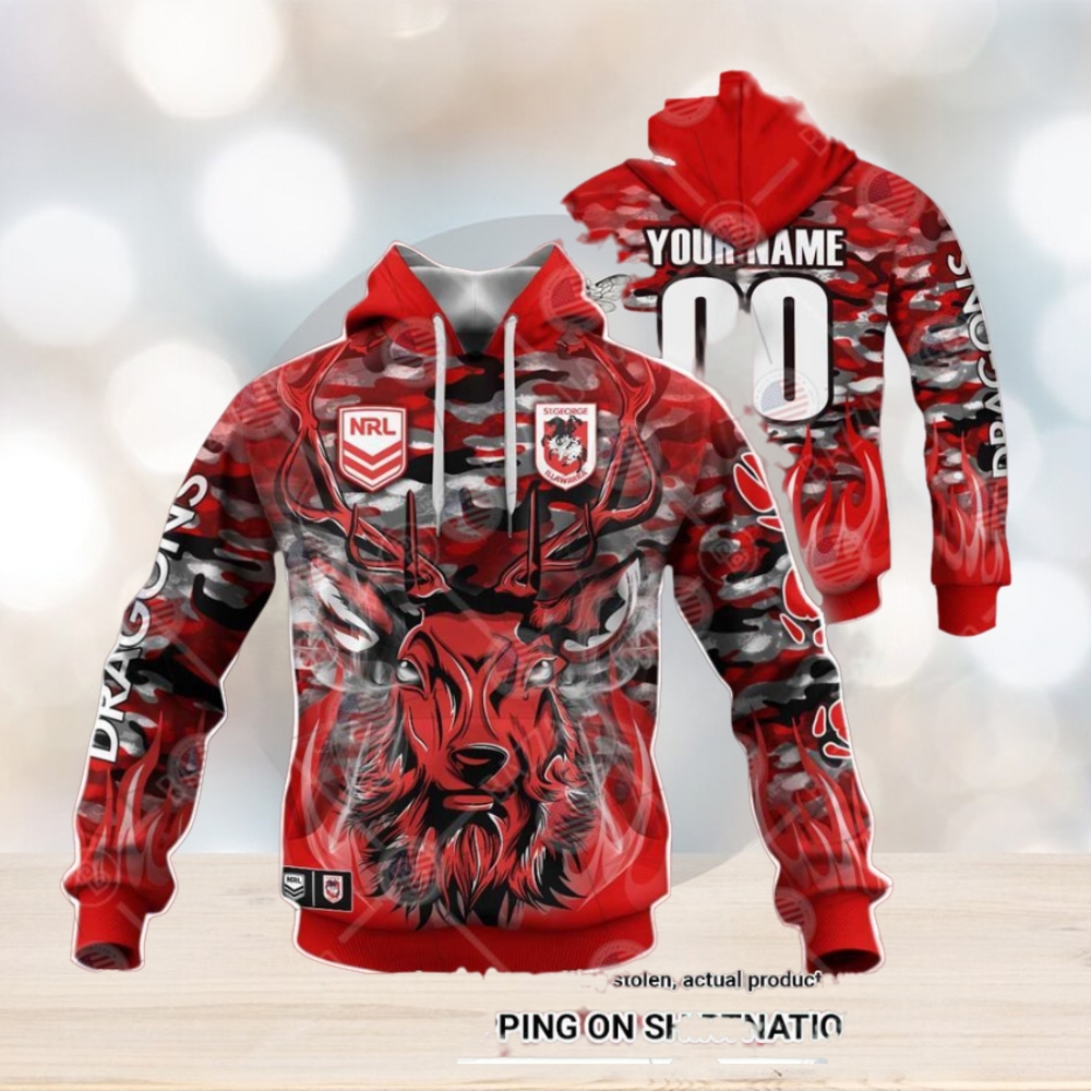 St. George Illawarra Dragons Deer Hunting Hoodie St. George Illawarra Dragons Deer Hunting Hoodie