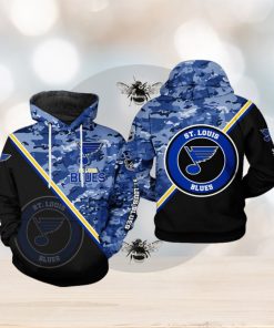 St. Louis Blues NHL Camo Team 3D Printed Hoodie