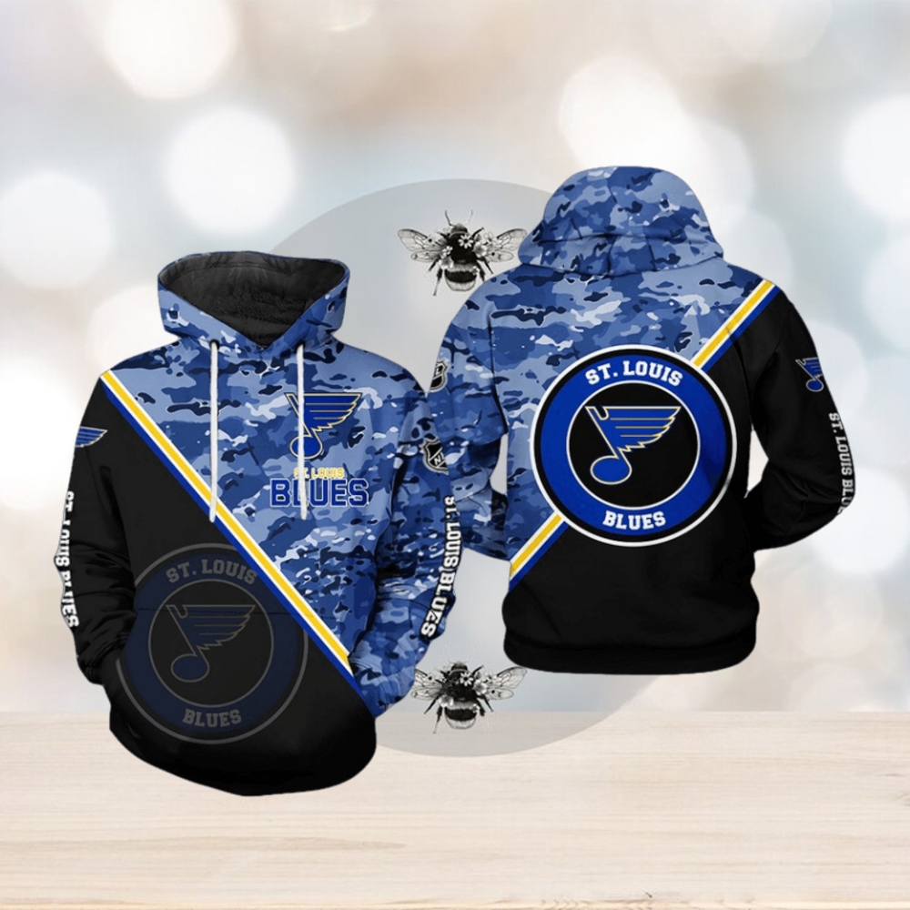 St. Louis Blues NHL Camo Team 3D Printed Hoodie St. Louis Blues NHL Camo Team 3D Printed Hoodie