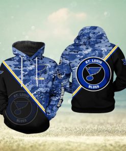 St. Louis Blues NHL Camo Team 3D Printed Hoodie