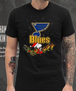 St. Louis Blues NHL Santa Snoopy and Woodstock Christmas Shirt