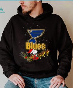 St. Louis Blues NHL Santa Snoopy and Woodstock Christmas Shirt, hoodie, sweater, long sleeve and tank top St. Louis Blues NHL Santa Snoopy and Woodstock Christmas Shirt