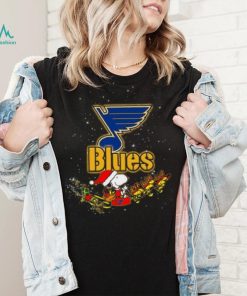 St. Louis Blues NHL Santa Snoopy and Woodstock Christmas Shirt, hoodie, sweater, long sleeve and tank top St. Louis Blues NHL Santa Snoopy and Woodstock Christmas Shirt