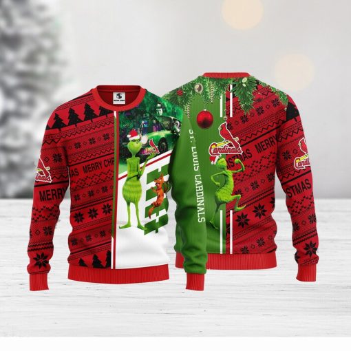 St. Louis Cardinals Grinch & Scooby doo Christmas Ugly Sweater 1