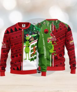 St. Louis Cardinals Grinch & Scooby doo Christmas Ugly Sweater 1