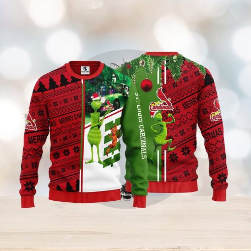 St. Louis Cardinals Grinch & Scooby doo Christmas Ugly Sweater 1