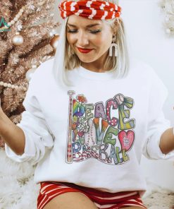 St. Louis Cardinals Tiny Turnip Peace Love Baseball T Shirt