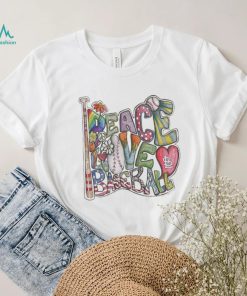 St. Louis Cardinals Tiny Turnip Peace Love Baseball T Shirt