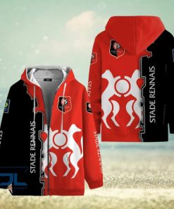 Stade Rennais FC Red Black Zip Up Hoodie