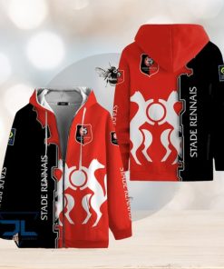 Stade Rennais FC Red Black Zip Up Hoodie
