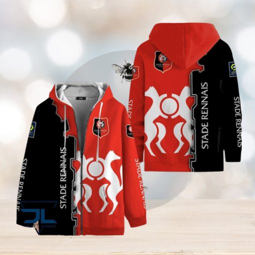 Stade Rennais FC Red Black Zip Up Hoodie