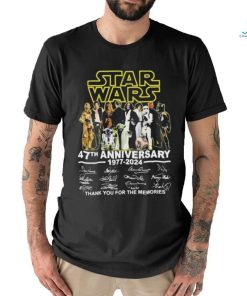 Star Wars 47th Anniversary 1977 – 2024 Signatures Thank You For The Memories T shirt