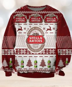 Stella Artois Beer Reindeer Knitted Ugly Christmas Sweater