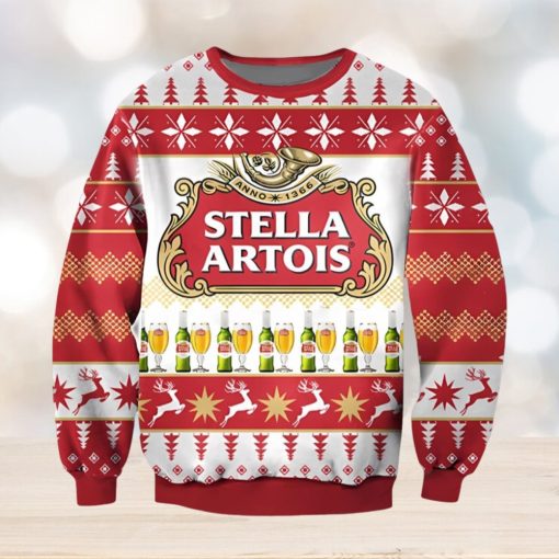 Stella Artois Beer Ugly Christmas Sweater Xmas 3D Printed Christmas Sweater Gift