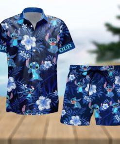 Stitch Hawaiian Shirt, Stitch Short Men, Custom Stitch Hawaiian Shirt