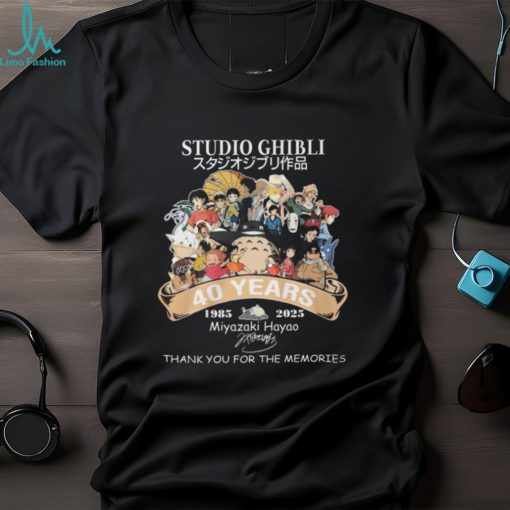 Studio Ghibli 40 Years 1985 – 2025 Miyazaki Hayao Thank You For The Memories T Shirt