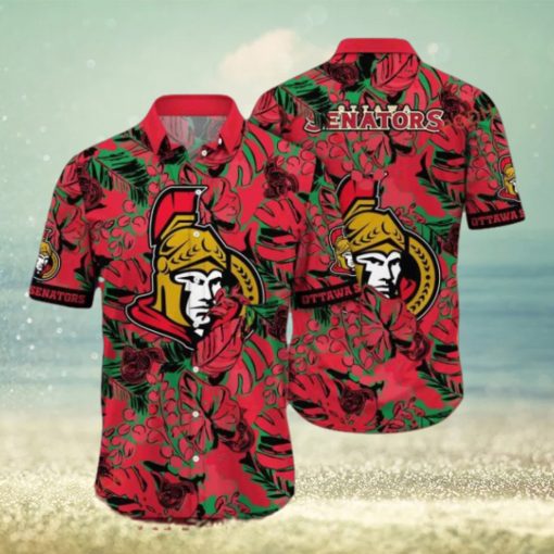 Sunlight Inspired Ottawa Senators NHL Hawaiian Aloha Shirt