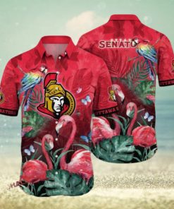 Sunscreen Themed Ottawa Senators NHL Hawaiian Aloha Shirt