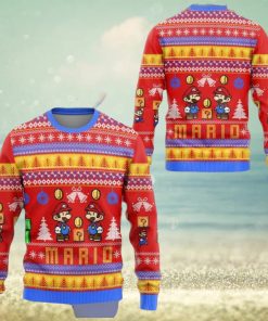 Super Mario Ugly Christmas Sweatshirt Mario Luigi Princess Peach Christmas Sweater