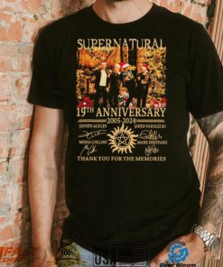 Supernatural 19th Anniversary 2005 2024 Jensen Ackles, Misha Collins, Jared Padalecki And Mark Sheppard Thank You For The Memories Shirt