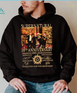 Supernatural 19th Anniversary 2005 2024 Jensen Ackles, Misha Collins, Jared Padalecki And Mark Sheppard Thank You For The Memories Shirt