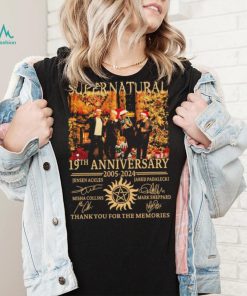 Supernatural 19th Anniversary 2005 2024 Jensen Ackles, Misha Collins, Jared Padalecki And Mark Sheppard Thank You For The Memories Shirt