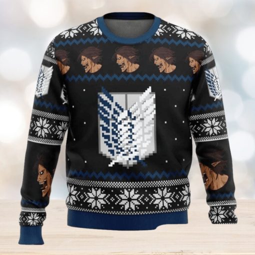 Survery Corps Attack On Titan Christmas Ugly Sweater 3D