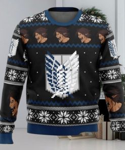 Survery Corps Attack On Titan Christmas Ugly Sweater 3D