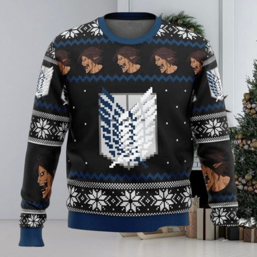 Survery Corps Attack On Titan Christmas Ugly Sweater 3D