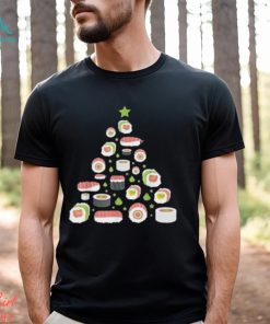 Sushi christmas tree pajama cool japanese food x mas t shirt