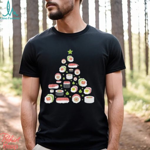 Sushi christmas tree pajama cool japanese food x mas t shirt