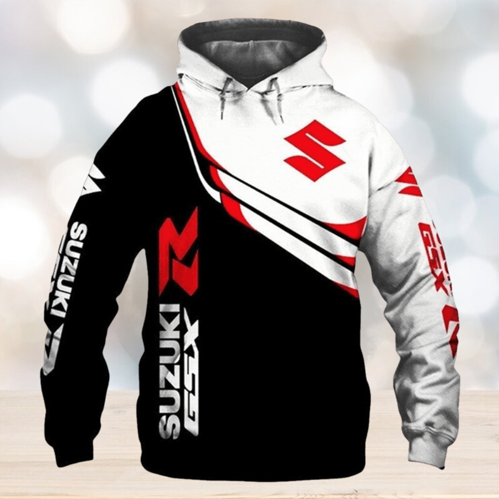 Suzuki Motorcycles Black White Pullover Hoodie Suzuki Motorcycles Black White Pullover Hoodie