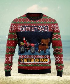 Sweater 3D Christmas Is Better On Farm shirt