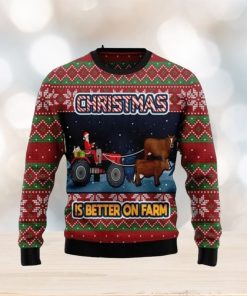 Sweater 3D Christmas Is Better On Farm shirt