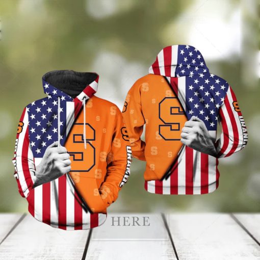Syracuse Orange NCAA US Flag 3D Printed Hoodie