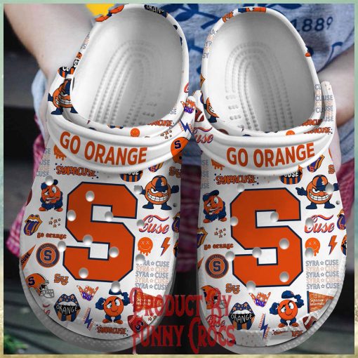 Syracuse Orange White Crocs 1