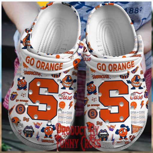 Syracuse Orange White Crocs 1